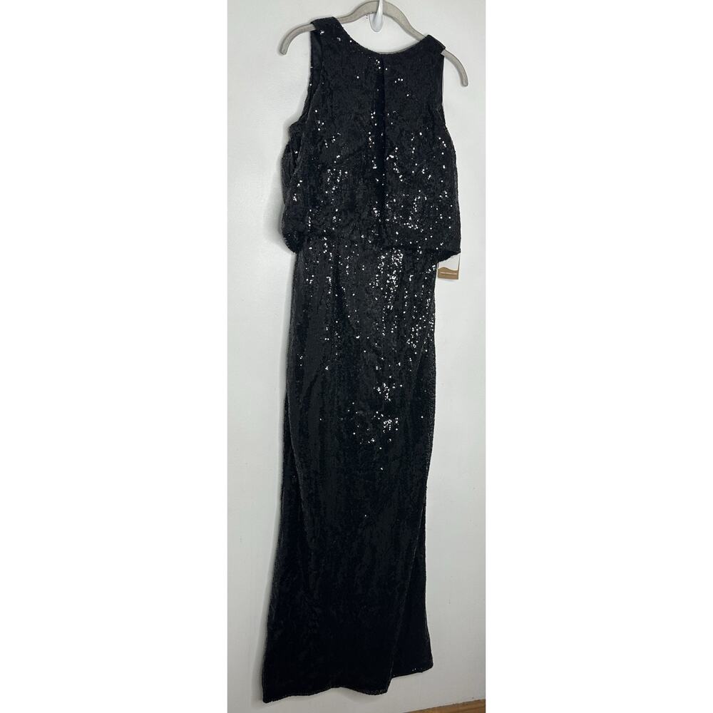 Missacc Women’s Black Sequin Formal Sleeveless Gown Dress Size 10 New - Picture 2 of 6